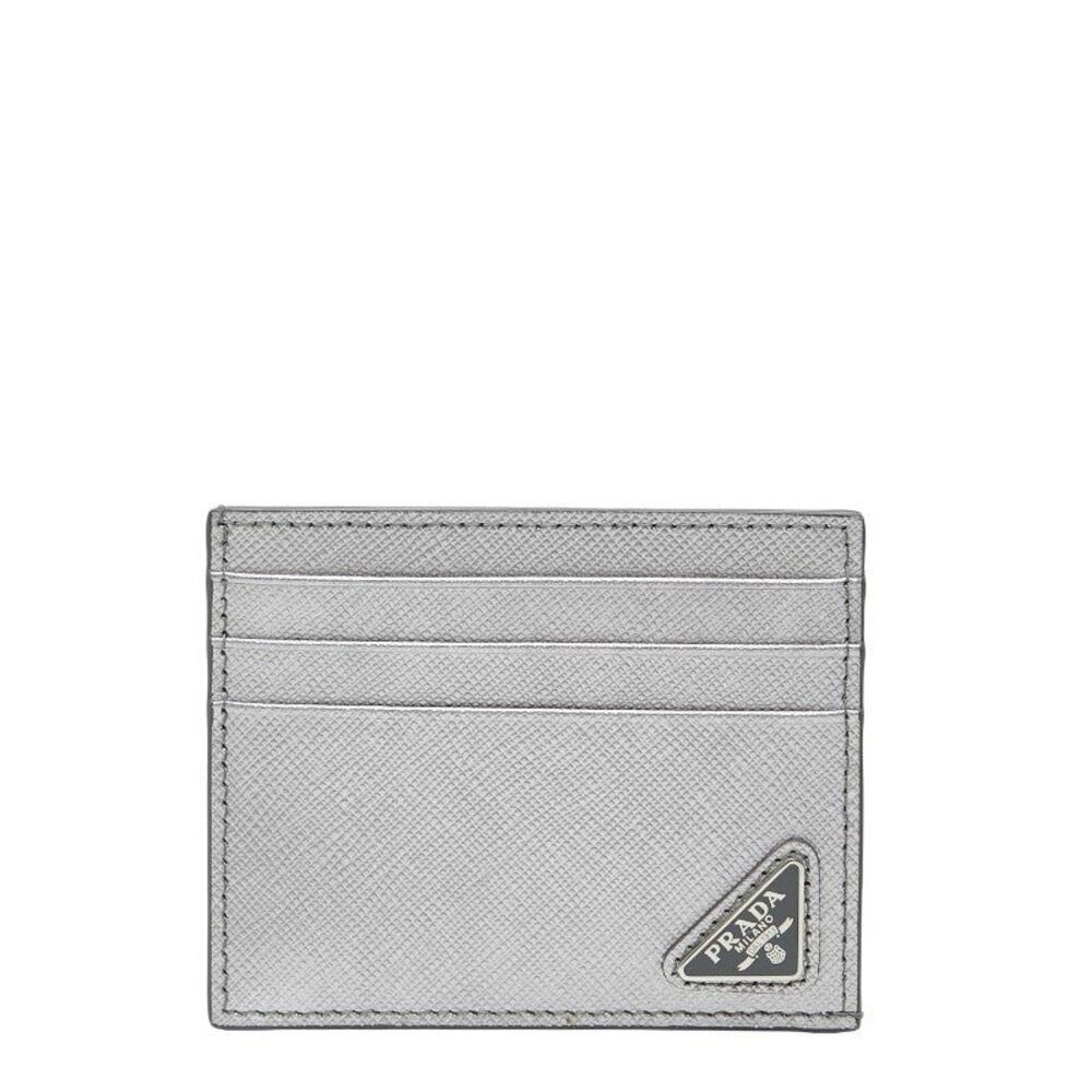 Prada Triangle Logo Plate Card Case